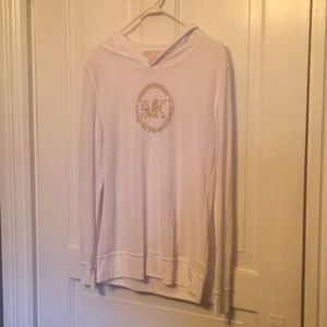 White MK thermal hooded top